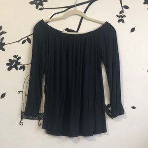 Black Off the Shoulder Top